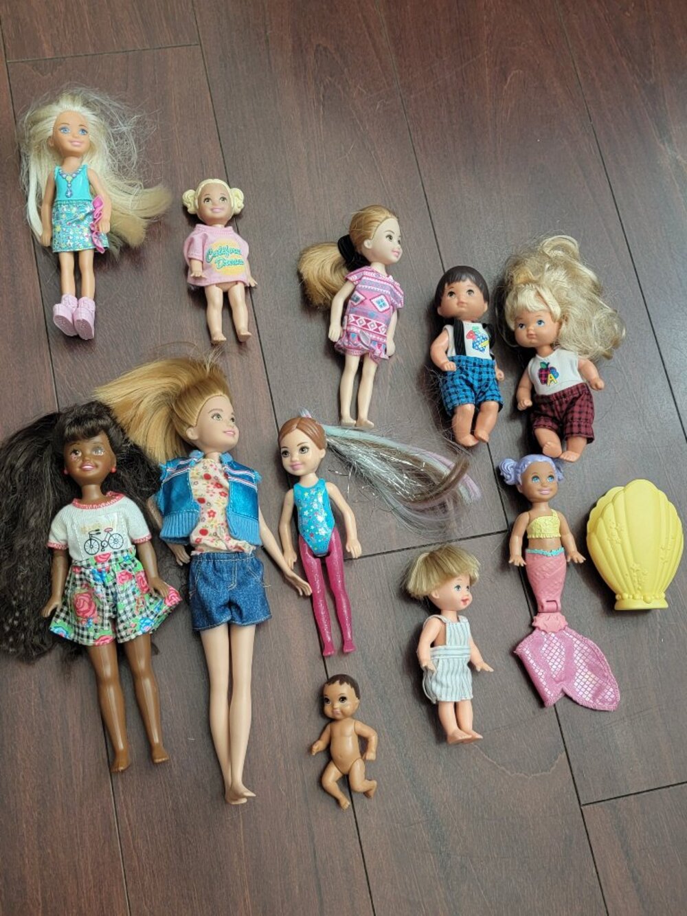 Barbie Vintage 90s Tommy Kelly Chelsea Kelly & Small Doll Lot – 11 Dolls + Merma